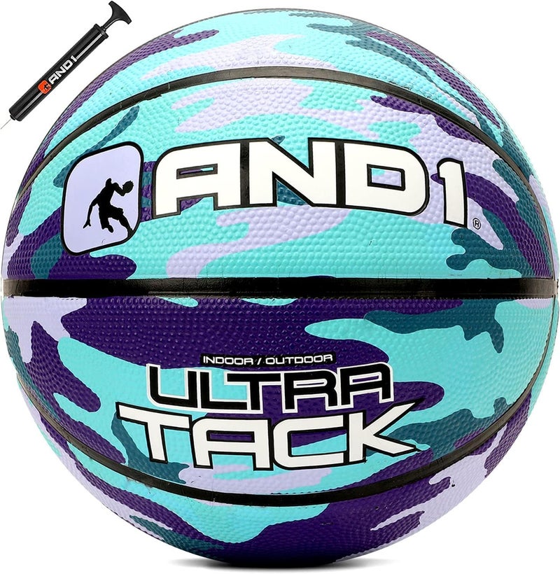 AND1 Ultra Grip Basketball: Official Regulation Size 7 (29.5 inches) Rubber - Deep Channel Construction Streetball, Made for Indoor Outdoor Basketball Games - Image 1